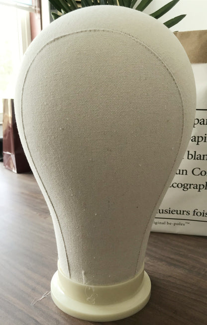 canvas wig head block for wig making and styling
durable wig mannequin head mold for professionals
lightweight wig head for styling and pinning wigs
canvas wig stand for shaping and storing wigs