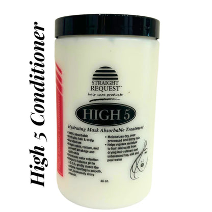 Deep hydrating hair mask for dry, damaged, or color-treated hair"
"Moisturizing treatment to repair split ends and restore softness"
"High 5 Hydrating Mask for stronger, silky, and healthy-looking hair"