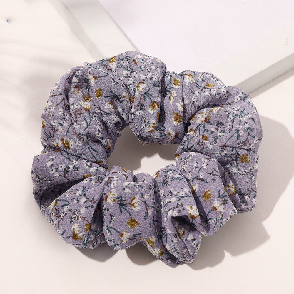 Chiffon Flower Hair Tie – Lavender Purple, Large Korean Hair Tie