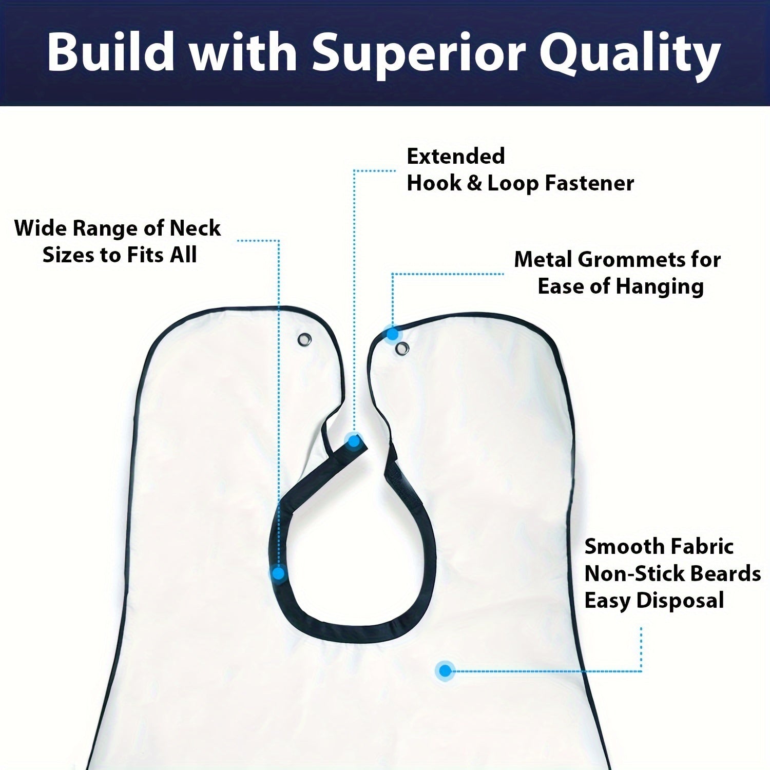 Hair Catcher Shaving Bib – Mess-Free Beard & Hair Grooming Cape.