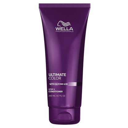 Bottle of Ultimate Color Conditioner for colored hair
Conditioner being applied to wet hair in shower
Smooth, shiny colored hair after using Ultimate Color Conditioner
Close-up of conditioner texture on hand