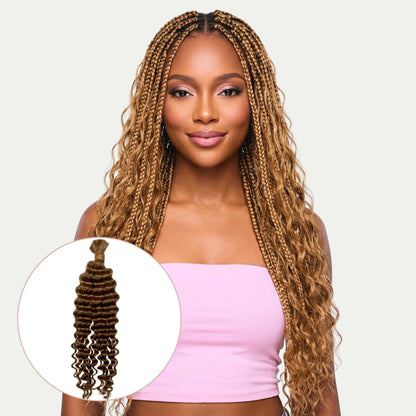Honey Blonde Deep Wave 27 Bulk 100% Human Braiding Hair