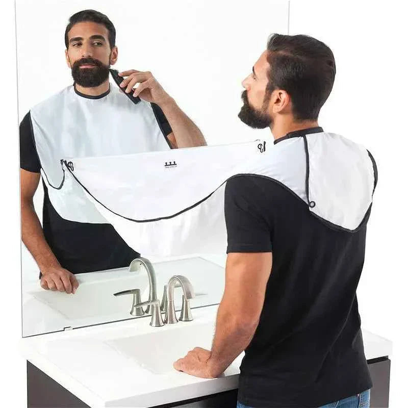 Hair Catcher Shaving Bib – Mess-Free Beard & Hair Grooming Cape.