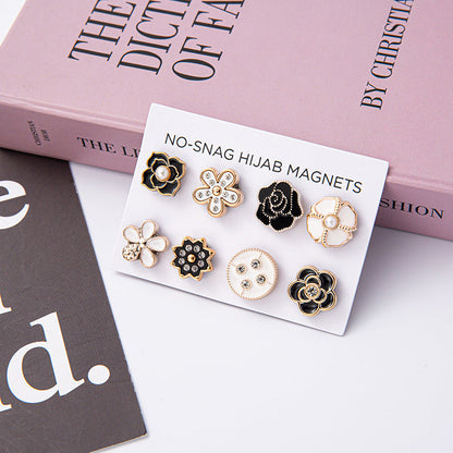 Versatile Allure Floral Magnetic Hijab Clasp (MAC338)