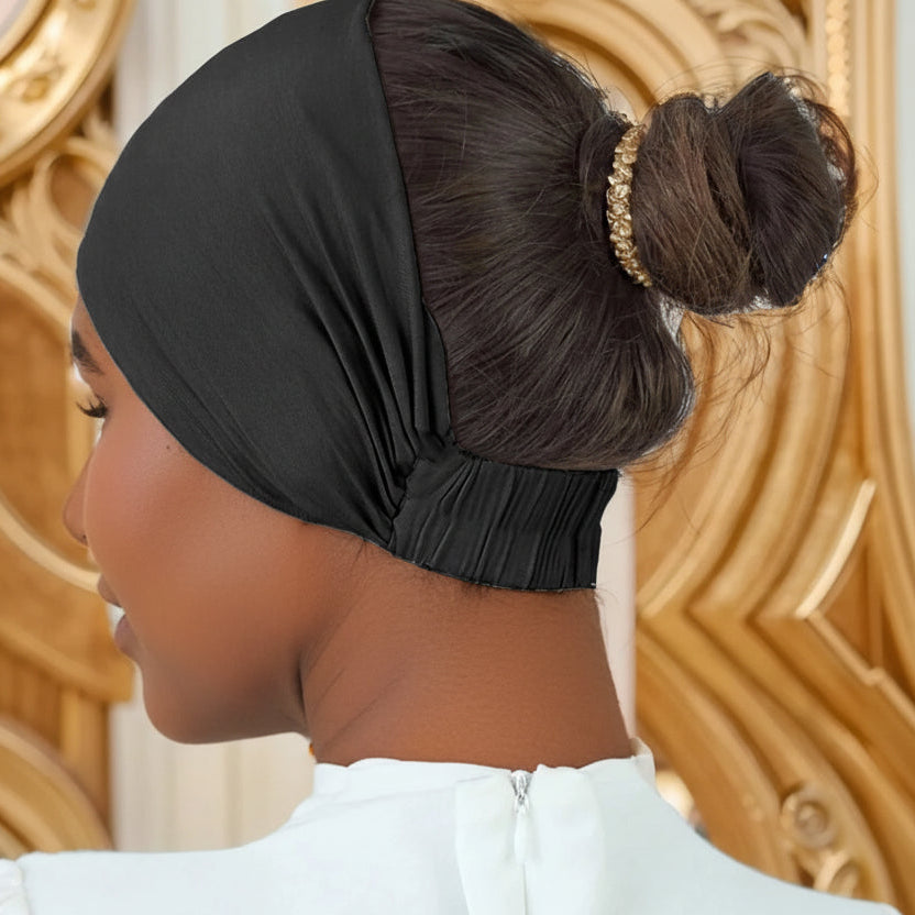 soft stretch hijab underscarf cap turban bonnet
muslim underscarf cap secure fit head covering
breathable hijab cap for all day comfort
elastic turban bonnet for smooth hijab layering
