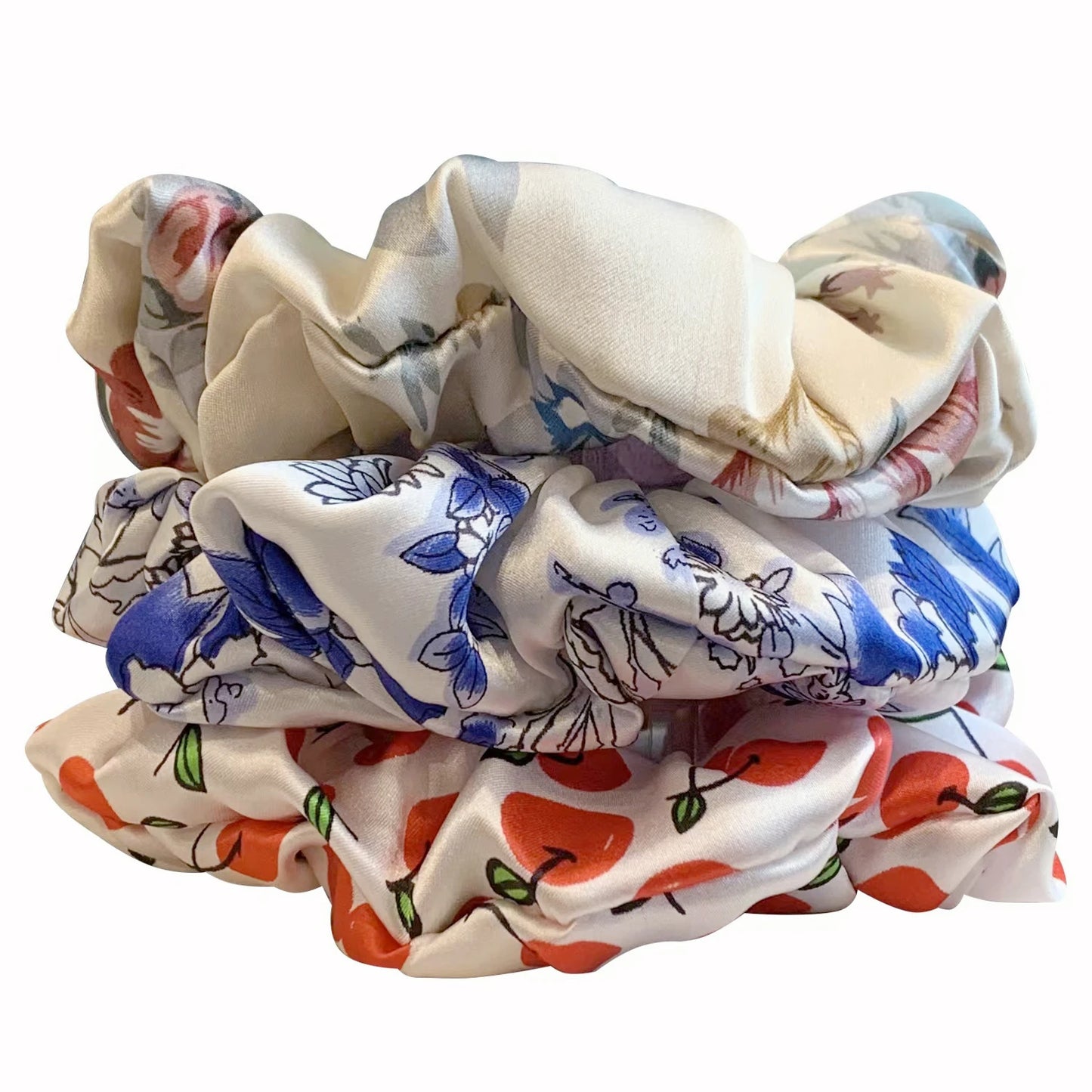 silk hair scrunchies soft elastic hair ties set
22 momme silk scrunchie gentle on hair
silk hair tie preventing breakage and frizz
large silk scrunchies for women hair styling