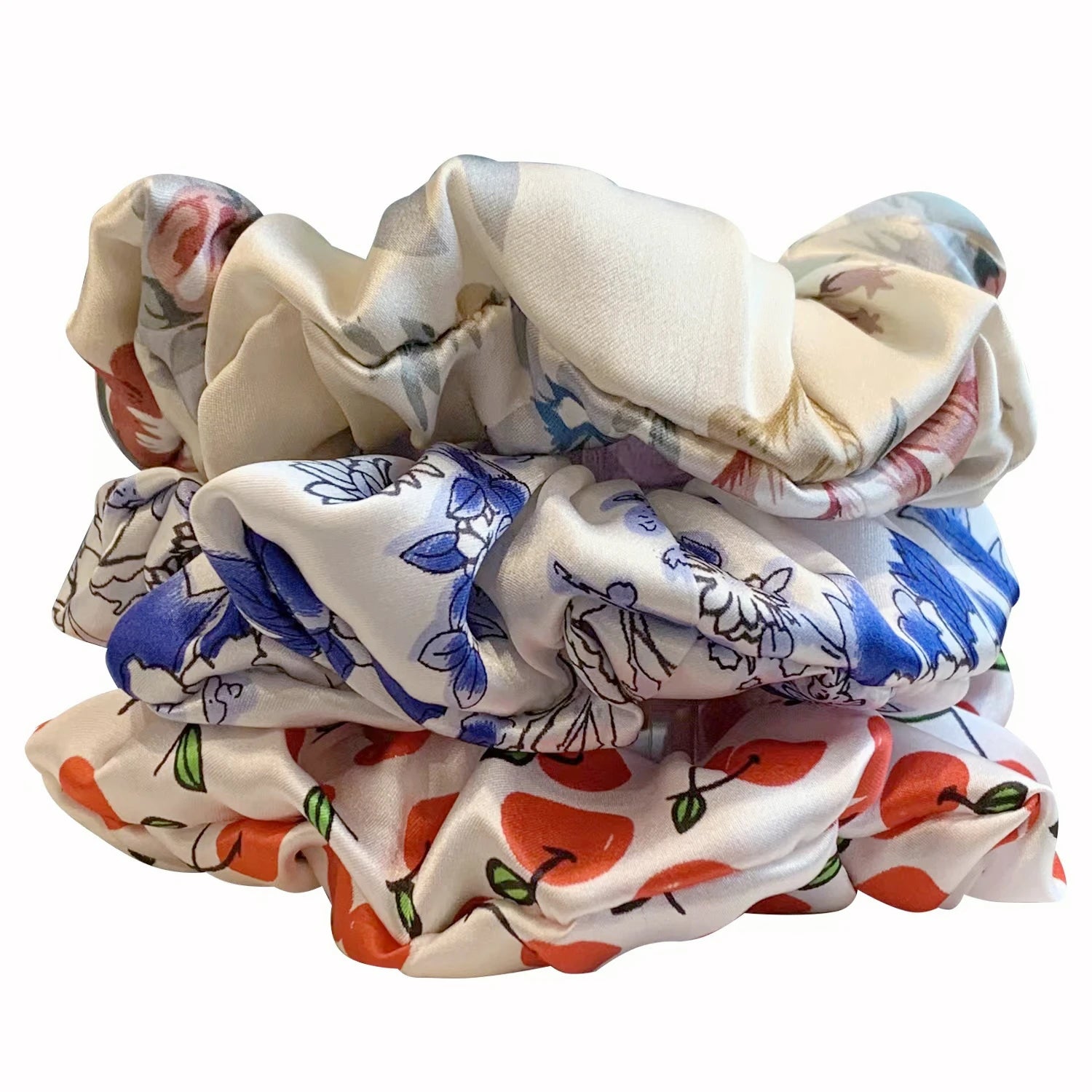 silk hair scrunchies soft elastic hair ties set
22 momme silk scrunchie gentle on hair
silk hair tie preventing breakage and frizz
large silk scrunchies for women hair styling