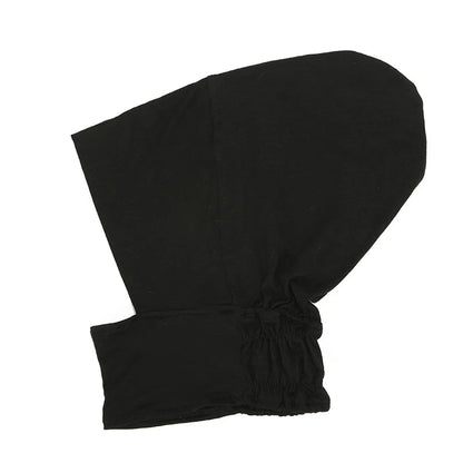 Plain tube hijab bonnet for everyday wear
Breathable inner hijab cap with snug fit
