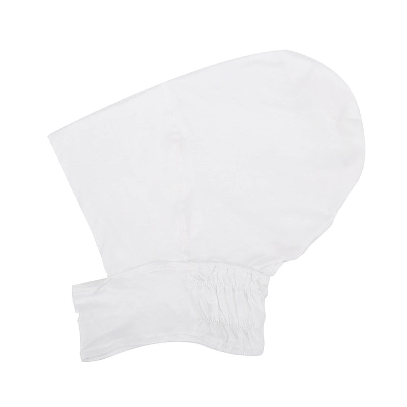 Stretchy jersey hijab cap worn under headscarf
Soft cotton underscarf for secure hijab styling