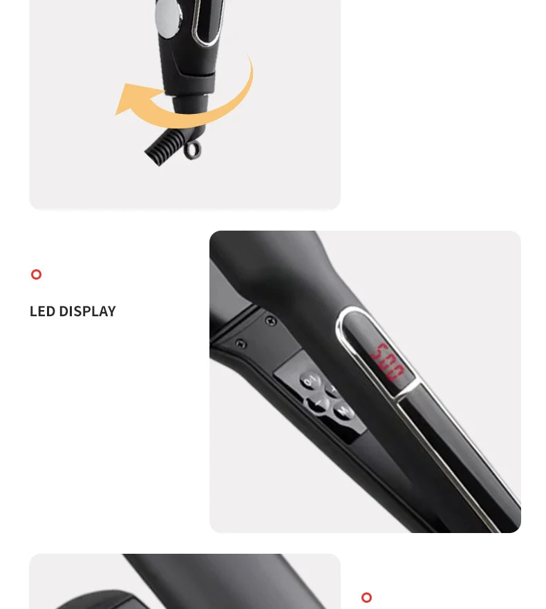 Professional Ceramic Hair Straightener with LCD Display