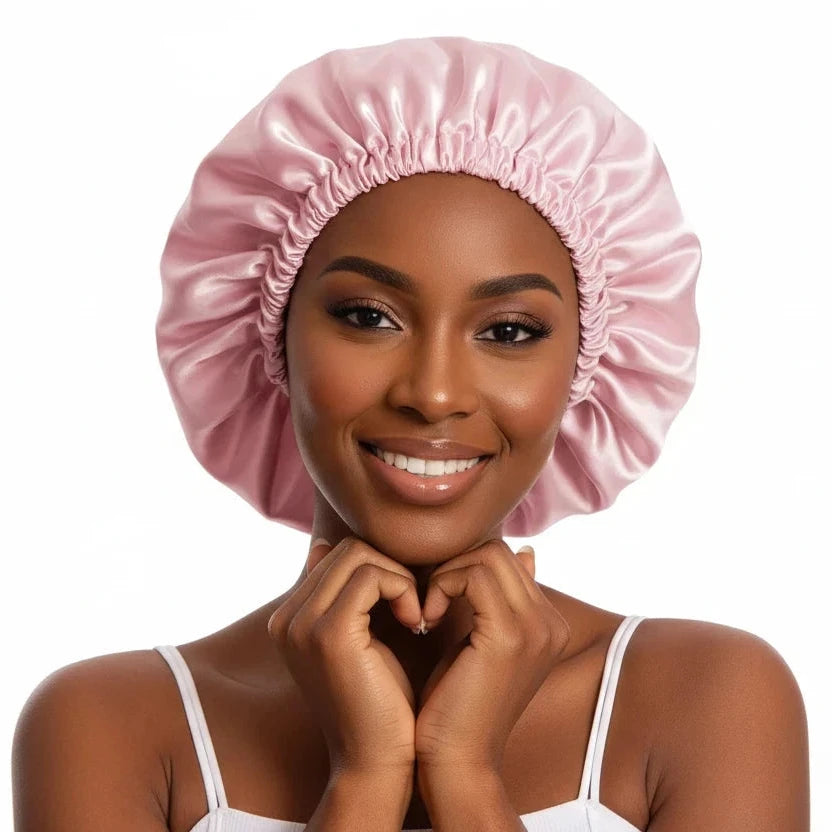 Protective Satin Sleep Bonnet – Reduce Frizz & Protect Hair Overnight.