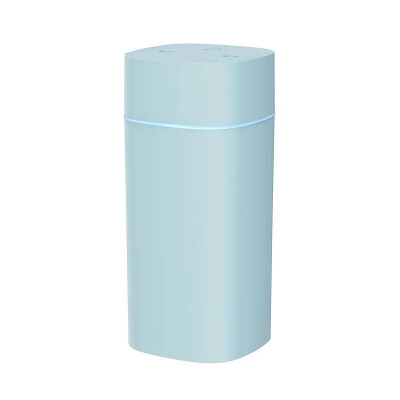 Dual nozzle USB humidifier portable quiet mist diffuser
600ml per hour humidifier strong mist air humidifier device
Portable humidifier for bedroom office and car use
USB powered humidifier with dual spray function
Quiet air humidifier with essential oil diffuser feature
Compact humidifier improving air moisture and comfort