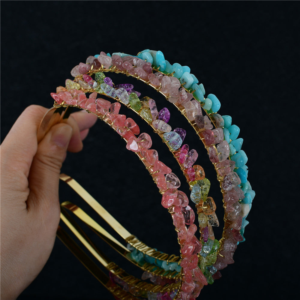 Crystal Amethyst Bridal Headband