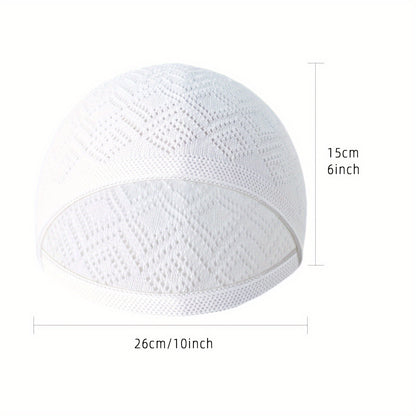 Set of 4 lightweight Muslim knitted Kufi prayer caps
Adjustable Islamic Kufi hats for Ramadan and daily prayer
Breathable polyester Muslim skull caps with toggle closure
Traditional Arab prayer caps for men in knitted fabric