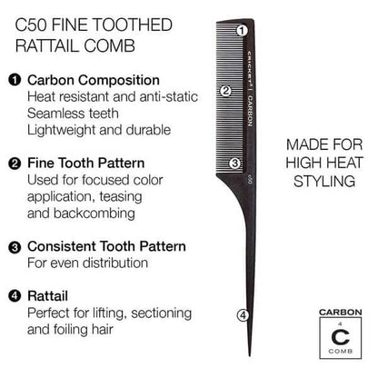 Carbon Comb Stylist 4-Pack