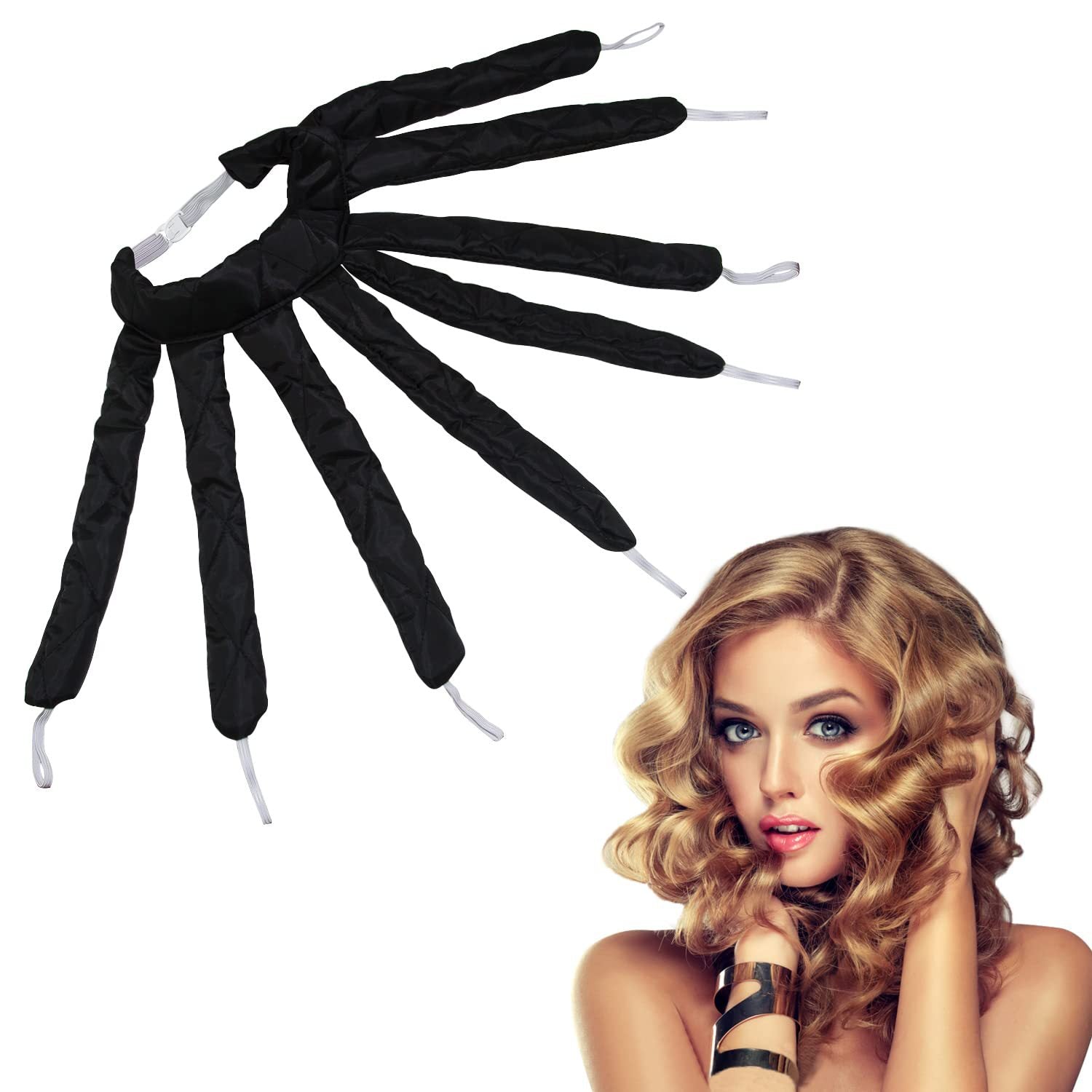 Heatless hair curling rod for soft overnight curls
DIY silk curling headband for natural waves no heat
Woman using heatless curler for voluminous curls
Soft hair roller tool for damage free styling waves