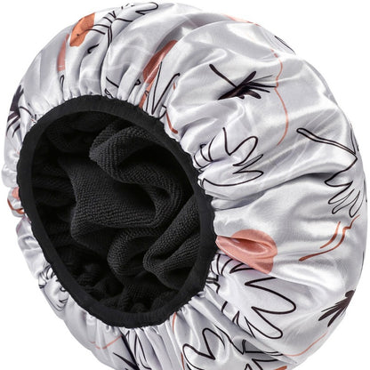 3-in-1 XL Shower Cap – Waterproof, Absorbent & Hair-Friendly.
