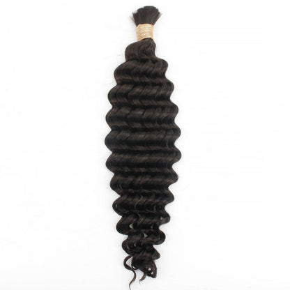 Deep Wave Bulk 100% Human Braiding Hair