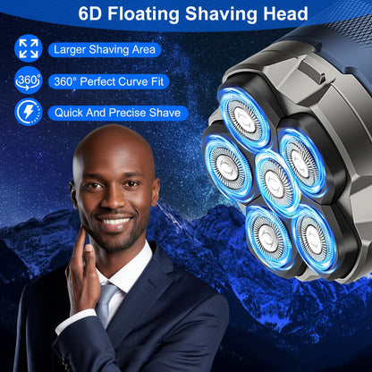 6d electric head shaver cordless waterproof bald razor
floating head shaver wet dry led display grooming tool
rechargeable electric razor type c fast charge men
magnetic head shaver easy clean waterproof design