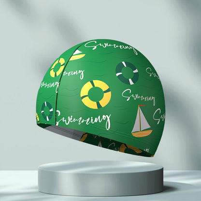 Men’s stretch swim cap with quick-dry nylon fabric
Comfortable adult swimming cap for pool and beach use
Lightweight printed swim cap easy to wear design
Flexible swim cap for men with modern patterns