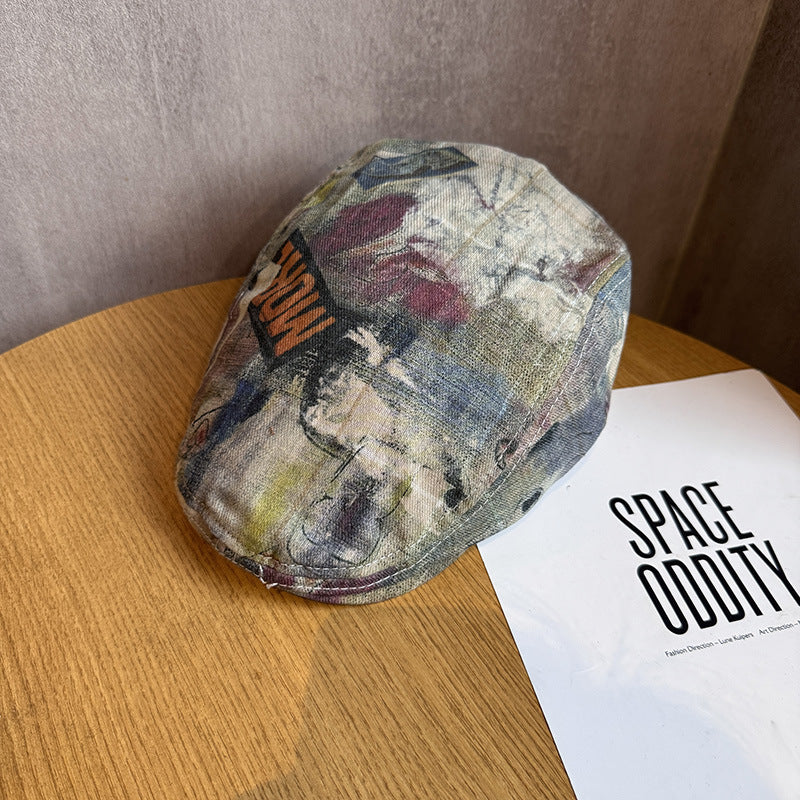 Women’s graffiti beret cap with adjustable cotton duckbill design
Breathable cotton artist hat with street style graffiti pattern
Slim fit beret cap for women with face slimming shape
Casual adjustable cotton cap for everyday fashion wear