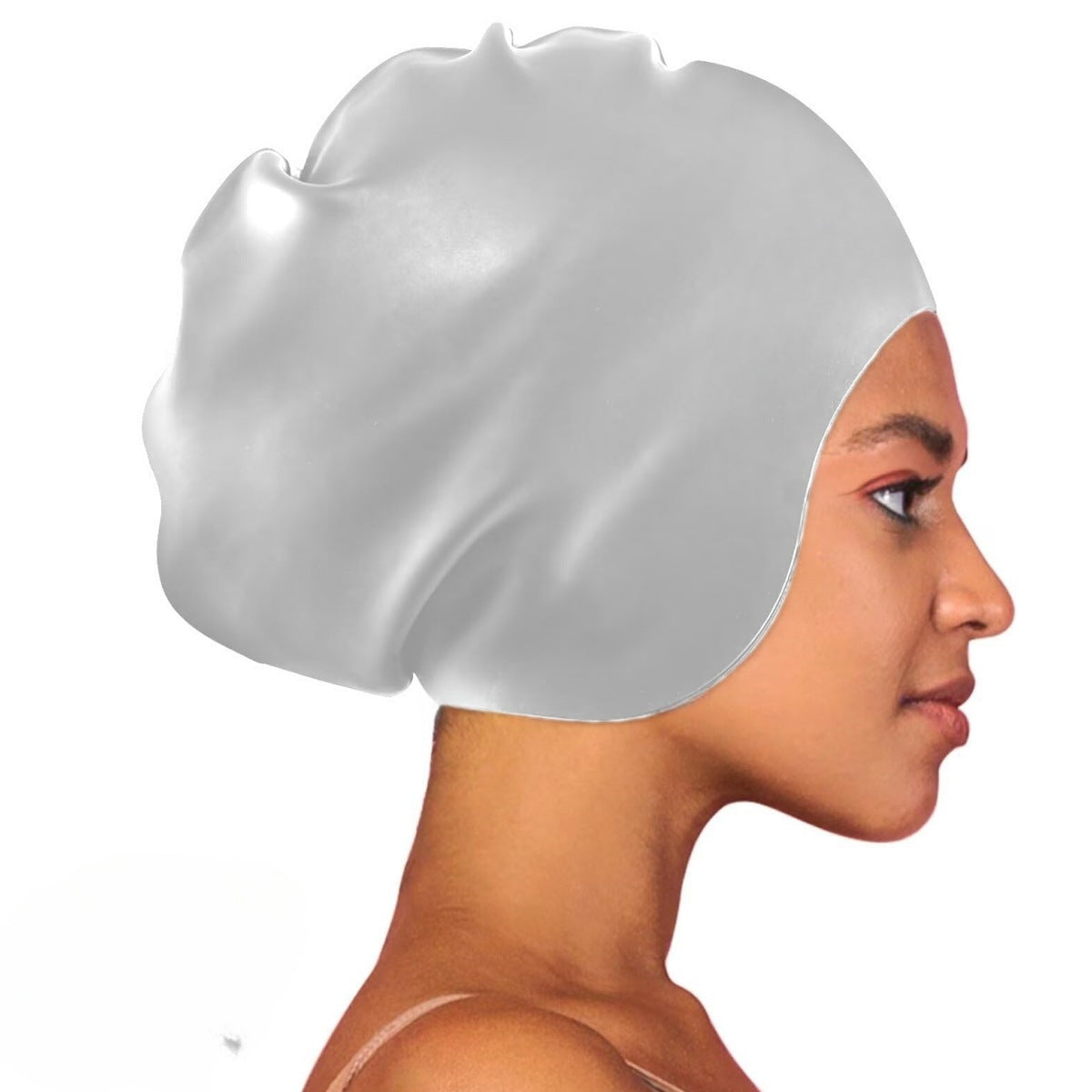 Oversized silicone swim cap protecting long and thick hair
Adult swim cap with smooth surface reducing water drag
Chlorine-resistant silicone swim cap for pool and fitness
Vibrant colored oversized swim cap for adult swimmers