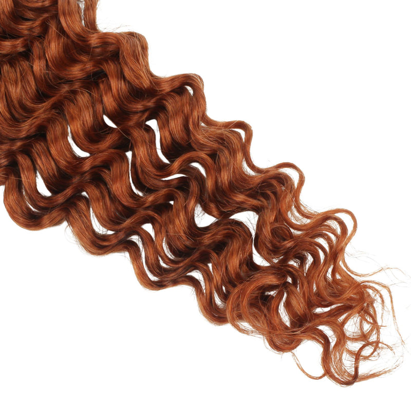 Copper Deep Wave Color 350 Bulk 100% Human Braiding Hair